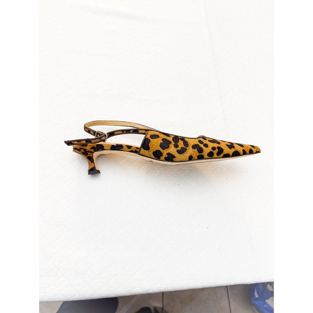 Tony Bianco Leopard Print Slingback Heels Kitten Heel Pointy Toe NWOB Size 8.5 - Picture 5 of 6